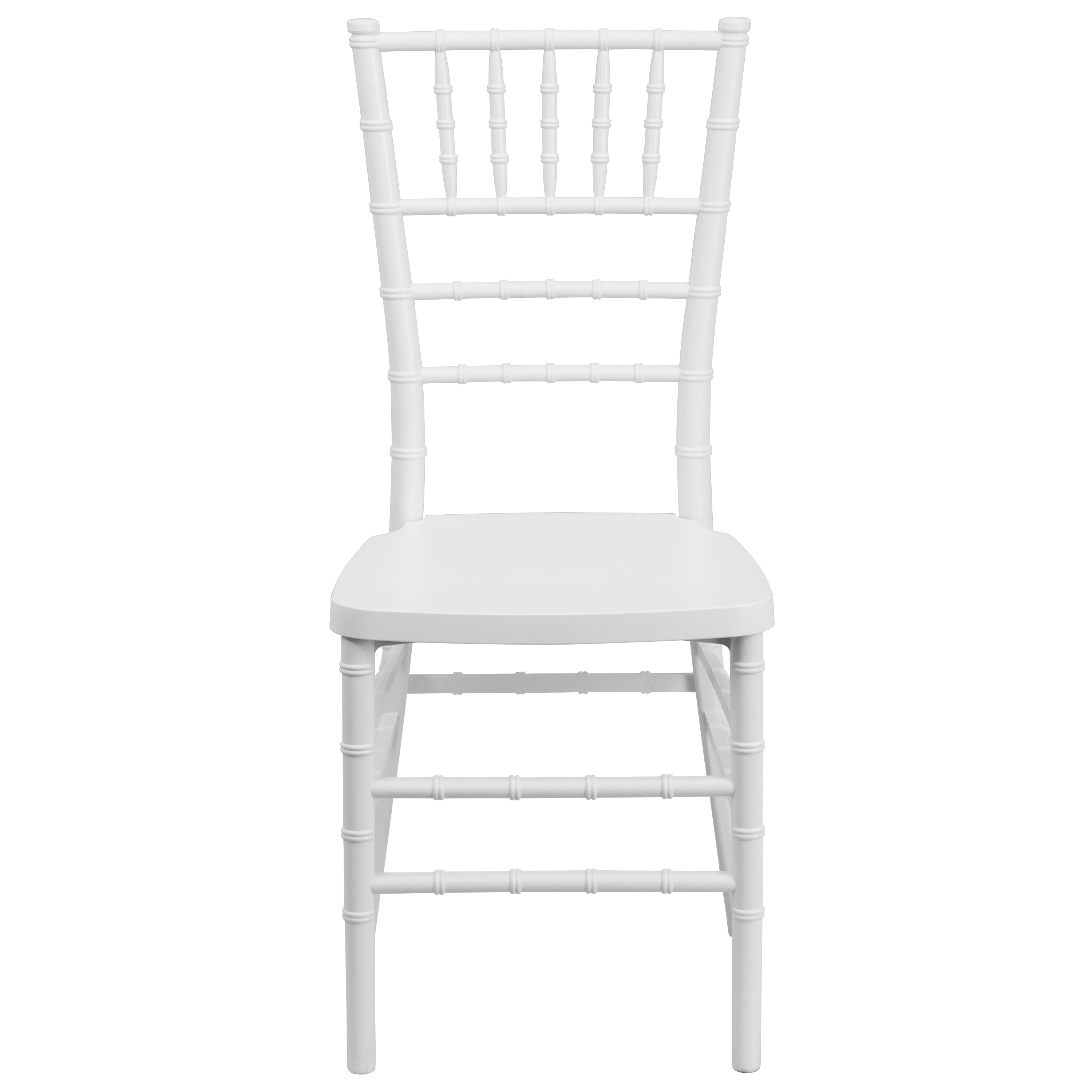 HERCULES PREMIUM Series Matte White Resin Stacking Chiavari Chair
