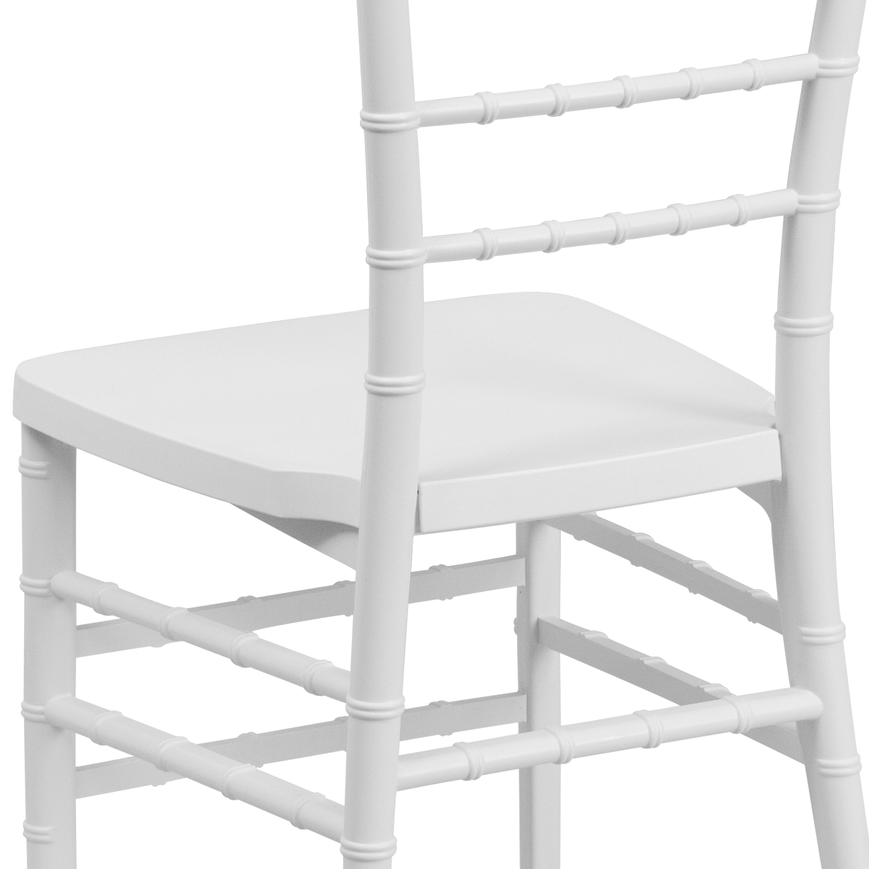 HERCULES PREMIUM Series Matte White Resin Stacking Chiavari Chair