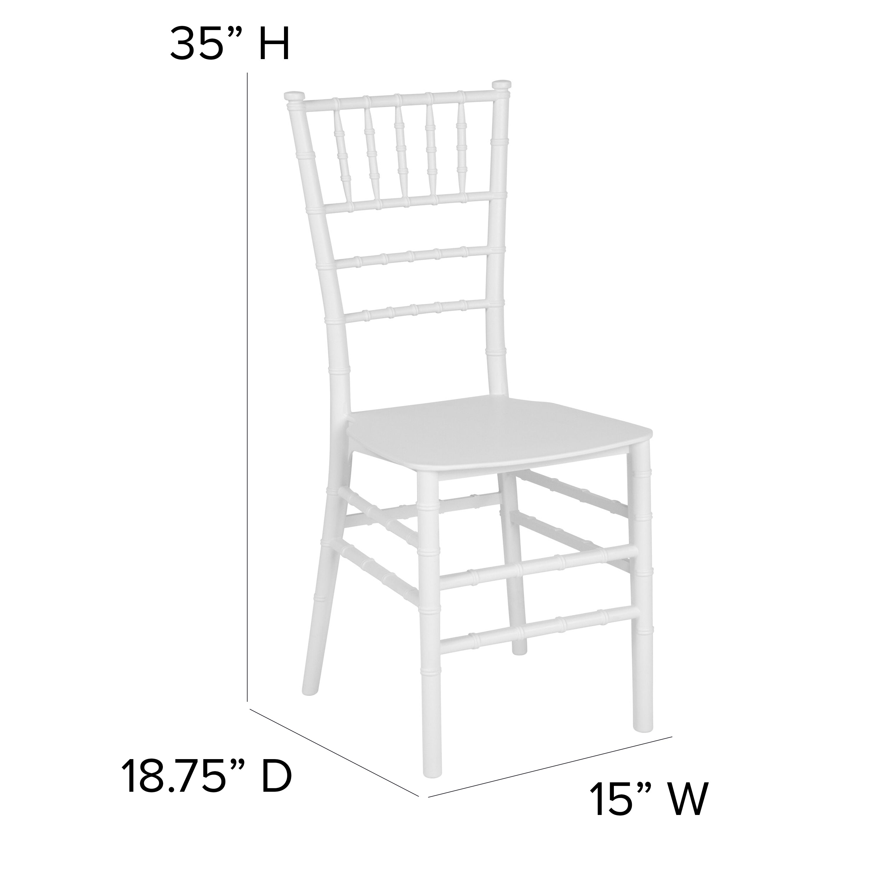 HERCULES Series White Resin Stacking Chiavari Chair