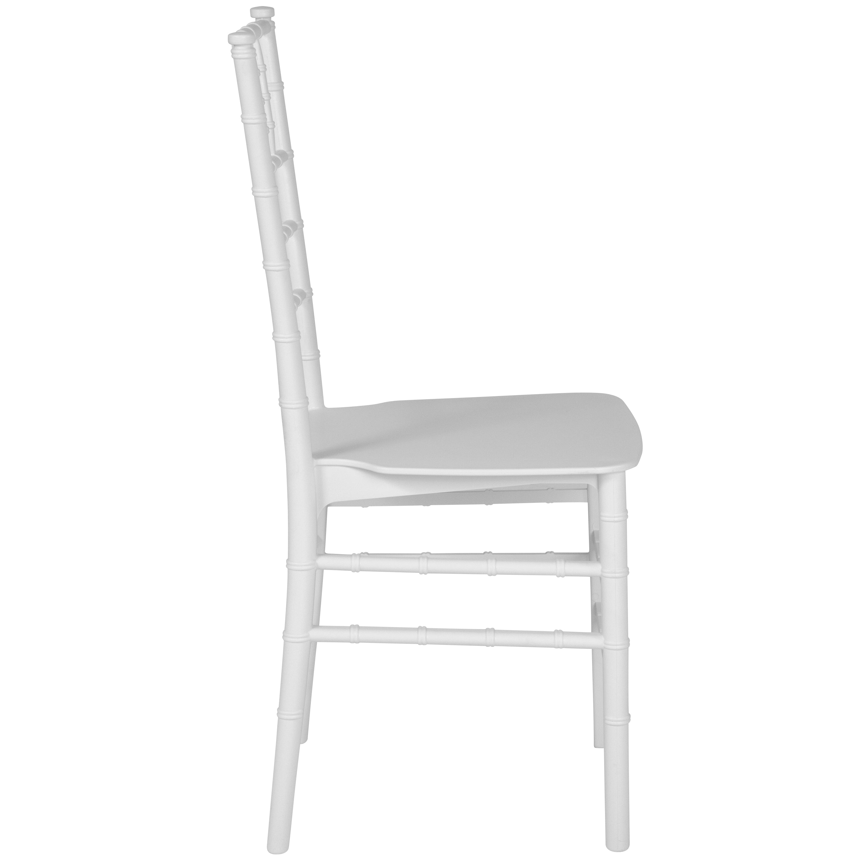 HERCULES Series White Resin Stacking Chiavari Chair