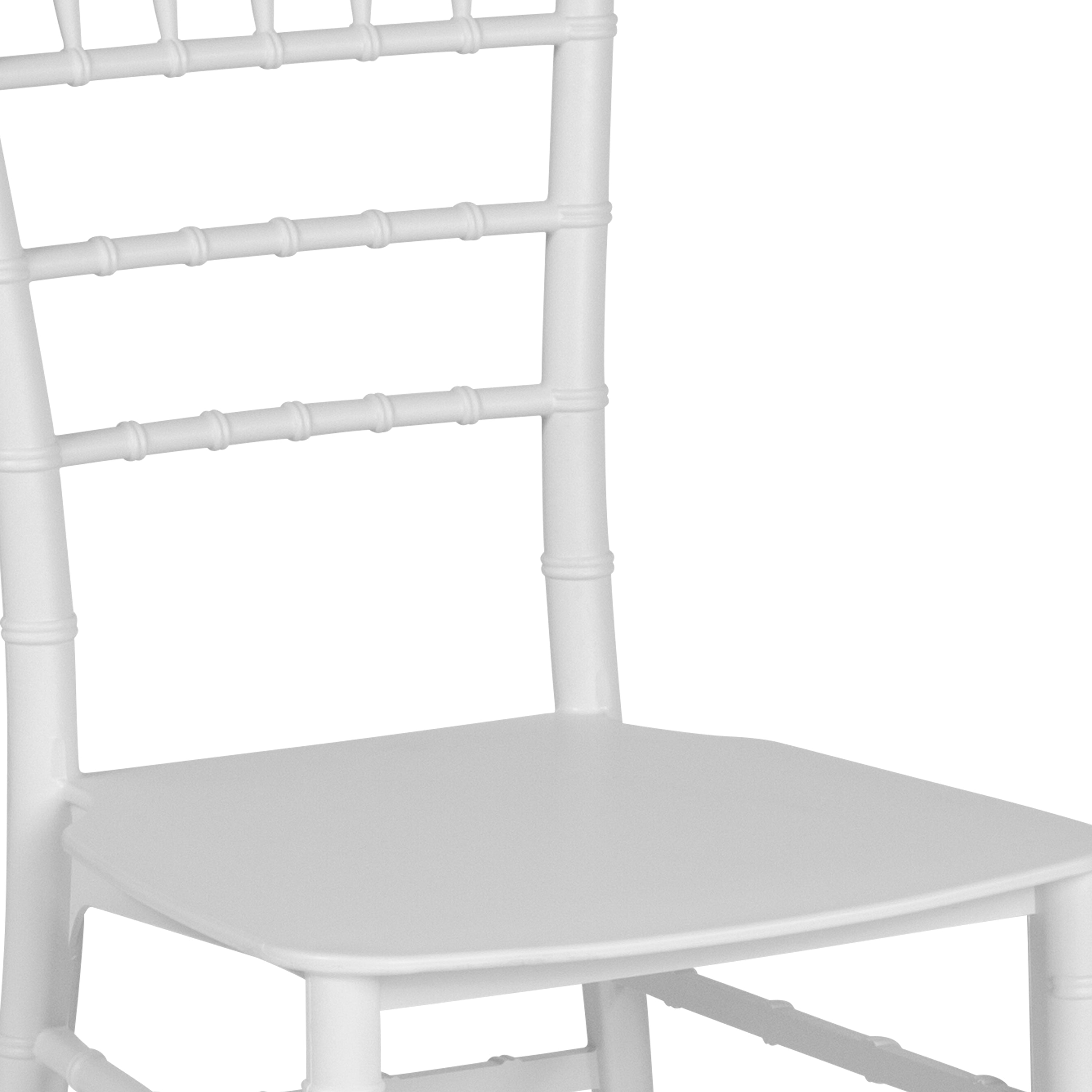 HERCULES Series White Resin Stacking Chiavari Chair
