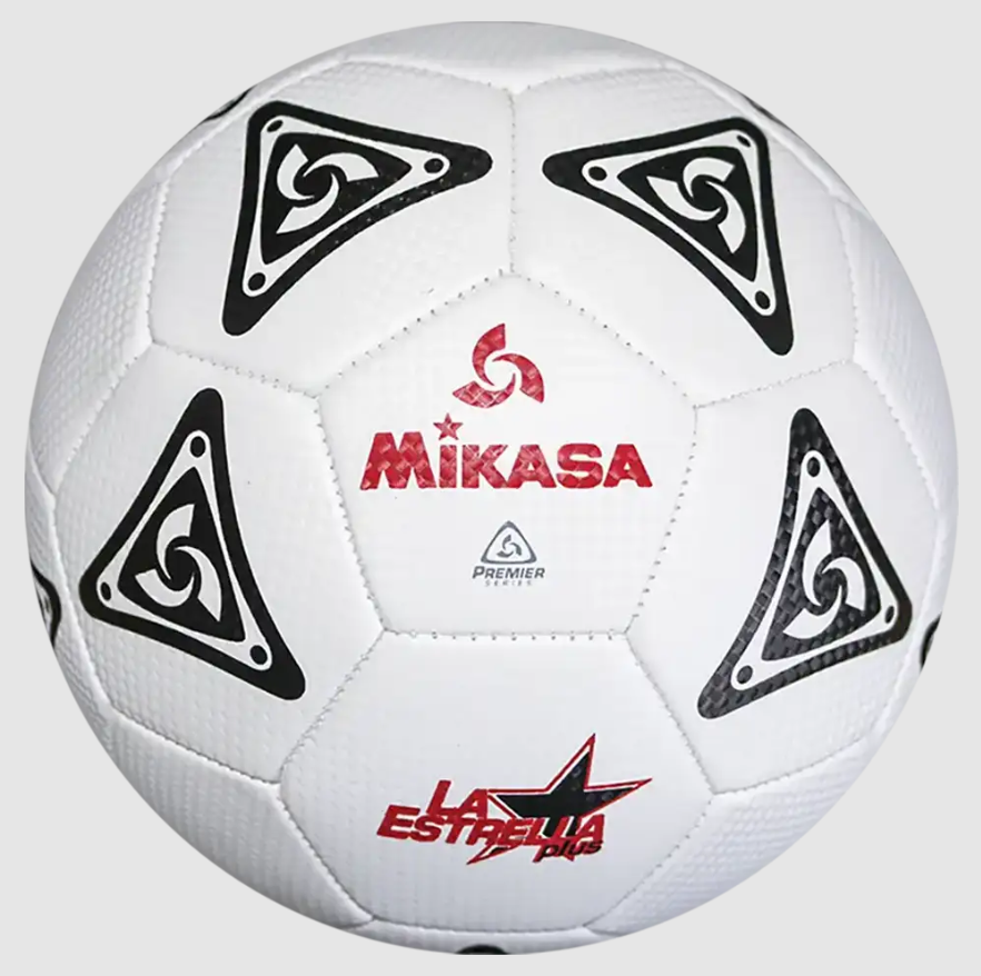 Soccer, Premier Series - La Estrella Plus, NFHS Approved, Stitched Game Ball, Size 5, Black/White