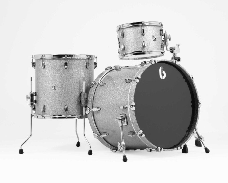 British Drum Co, LEG-22-CB-SHS Legend Series Club 22 Kit, Sheffield Silver (12", 16", 22")