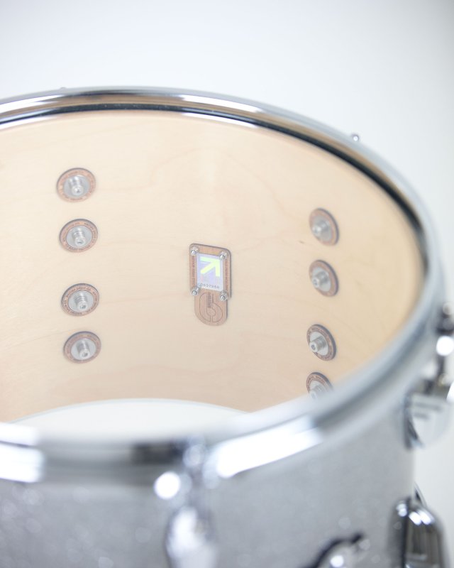 British Drum Co, LEG-22-CB-SHS Legend Series Club 22 Kit, Sheffield Silver (12", 16", 22")