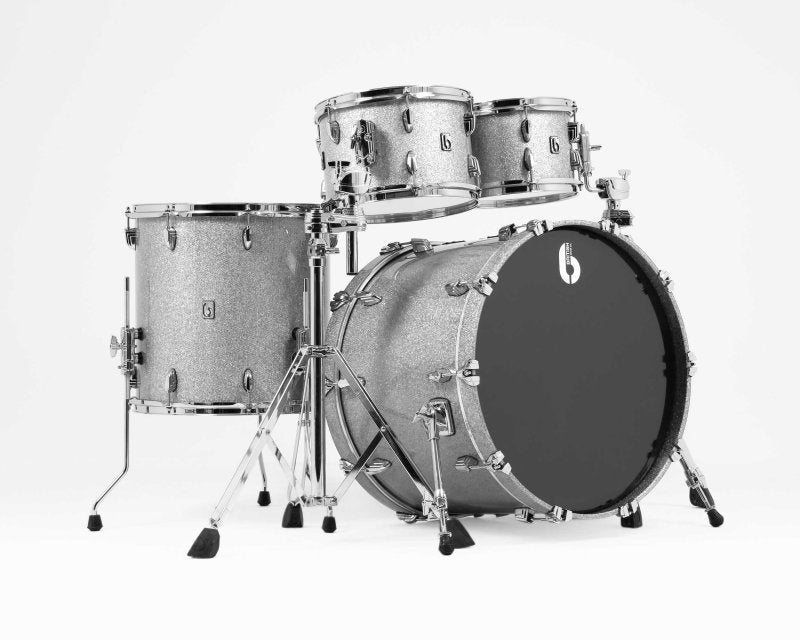 British Drum Co, LEG-22-FS-SHS Legend Series Fusion 22 Kit, Sheffield Silver (10", 12", 16", 22")
