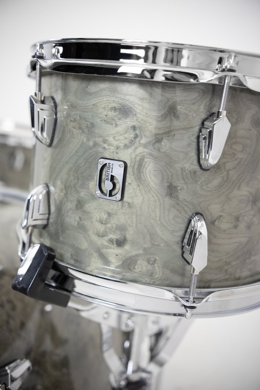 British Drum Co, LEG-22-FS-SS Legend Series Fusion 22 Kit, Sterling Silver (10", 12", 16", 22")