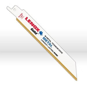 LENOX Reciprocating Saw Blade, 6" 618G 18T 5PK RECIP BLADE GOLD