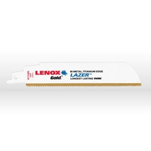 LENOX Reciprocating Saw Blade, 6" 6114G 14T 5PK RECIP BLADE GOLD