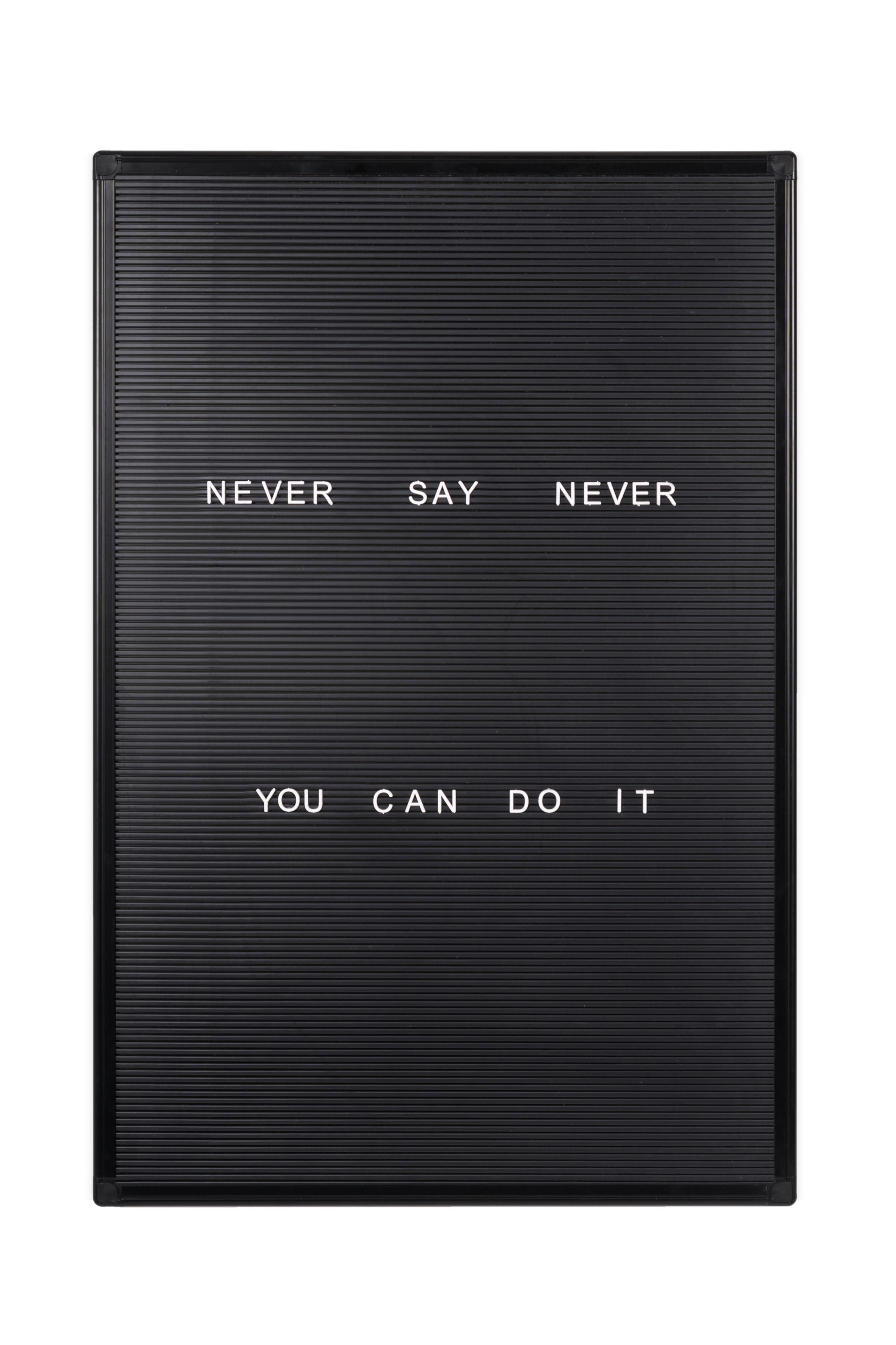 MasterVision Letter Board 22" x 28" Black Plastic Frame