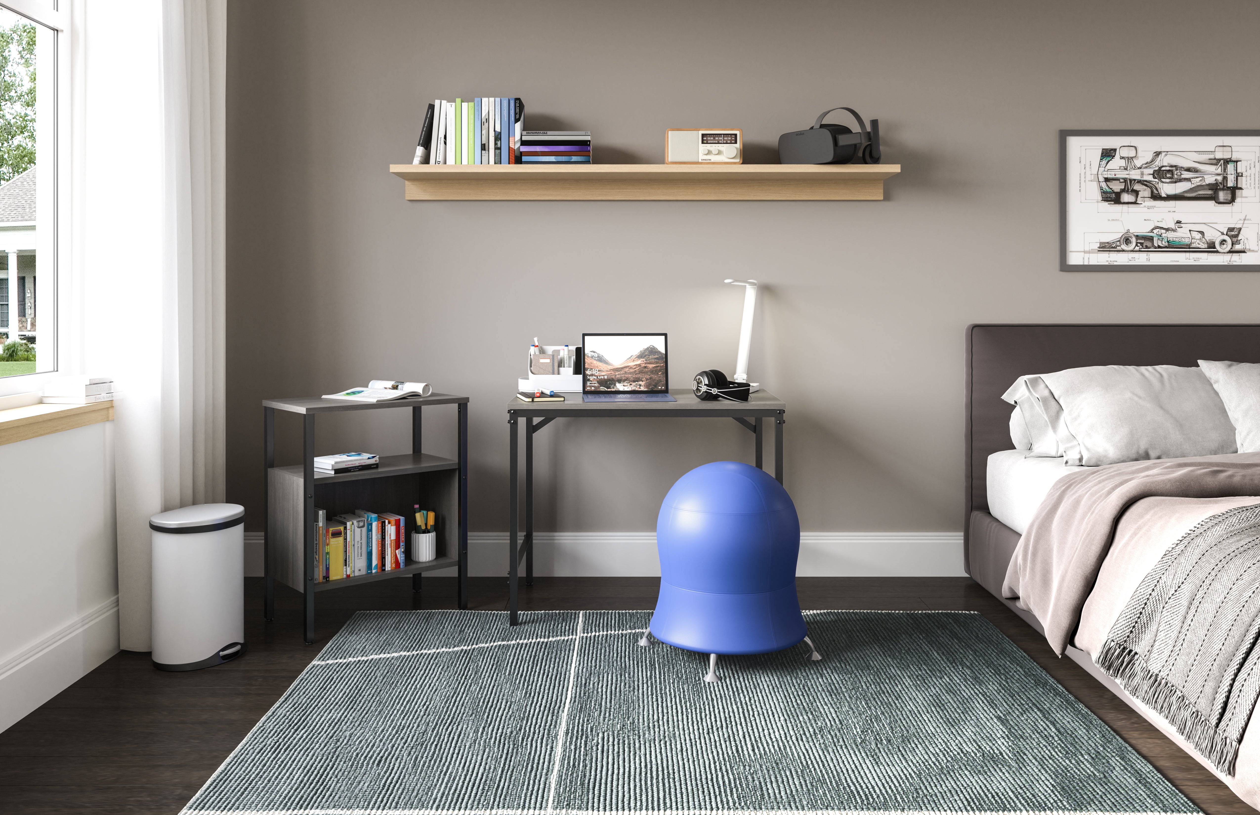 Chair Zenergy Ball Blue Vnyl