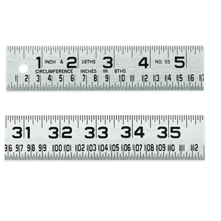 953FTN Crescent Lufkin, Tinner's Steel Circumference Rule, 3 ft, 1/16 Inch