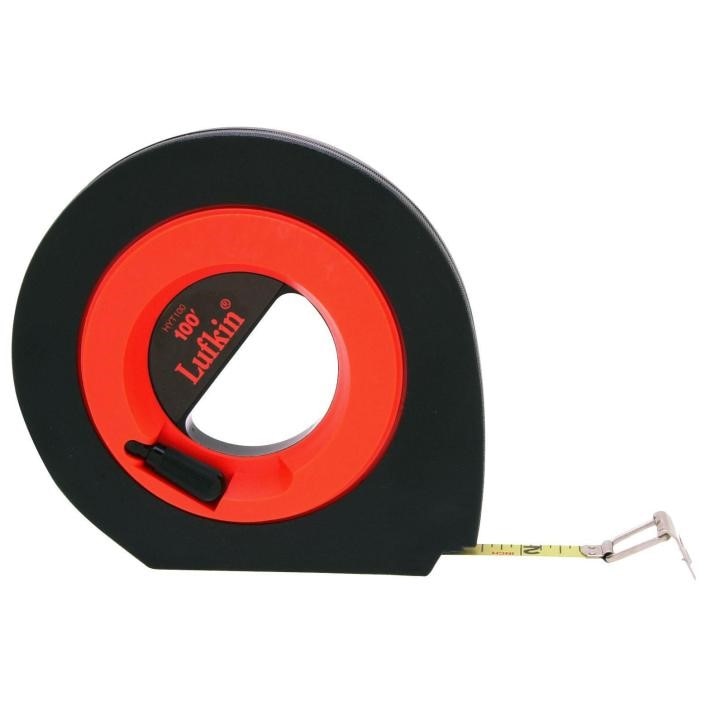 HYT100 Crescent Lufkin, Hi-Viz Speedwinder Tapes, Yellow Clad, 100 ft, Steel