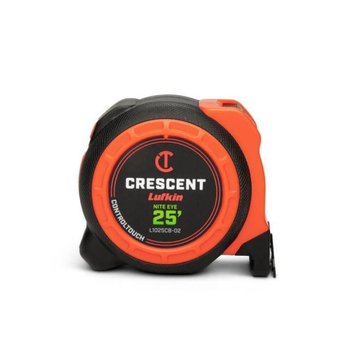 L1025CB-02 Crescent Lufkin, Power Tape, Nite Eye, Matte Black Nylon Coated