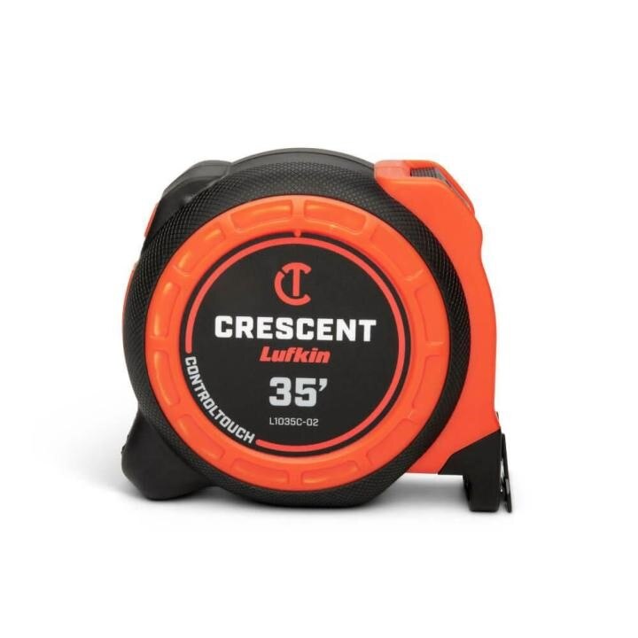 L1035C-02 Crescent Lufkin, CONTROLTOUCH Tape, Standard, Yellow Clad, 35 ft, SAE