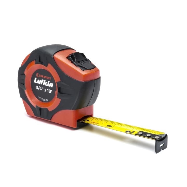PHV1316N Crescent Lufkin, Power Tape, A2, Steel, Clearcoat, 16 ft, 0.75 Inch