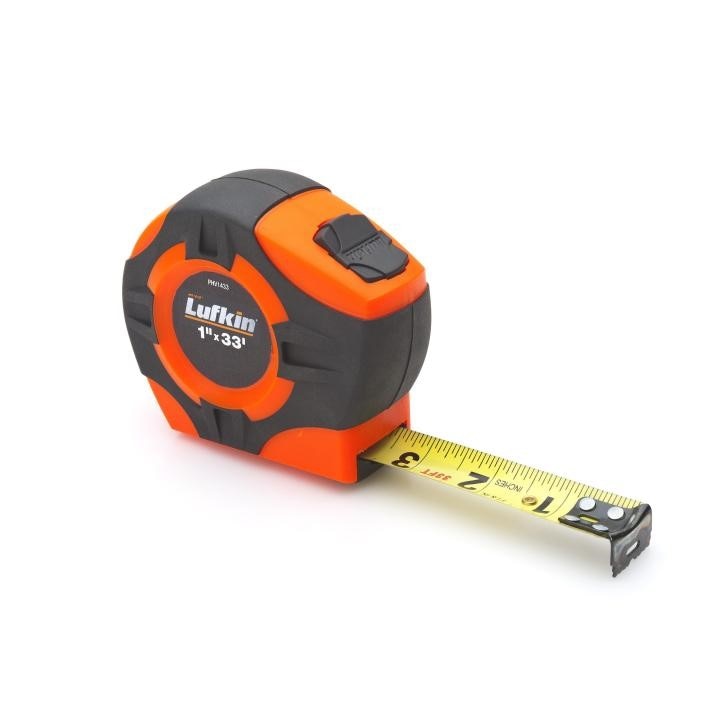 PHV1433N Crescent Lufkin, Power Tape, A5, Steel, Clearcoat, 33 ft, 1 Inch, SAE
