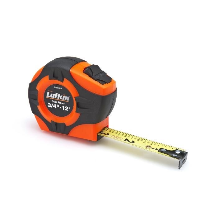 PQR1425N Crescent Lufkin, Quickread Tape, Yellow Clad, 25 ft, Steel, A3, 1 Inch
