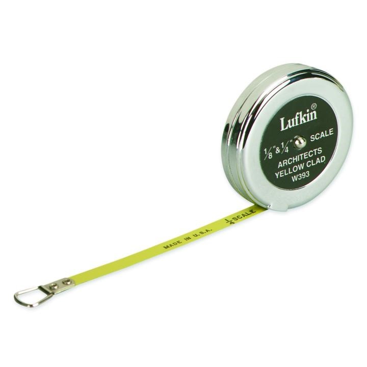 W393 Crescent Lufkin, Architect's Pocket Scale, Clearcoat, 5 ft, A18, 2 Inch OAL