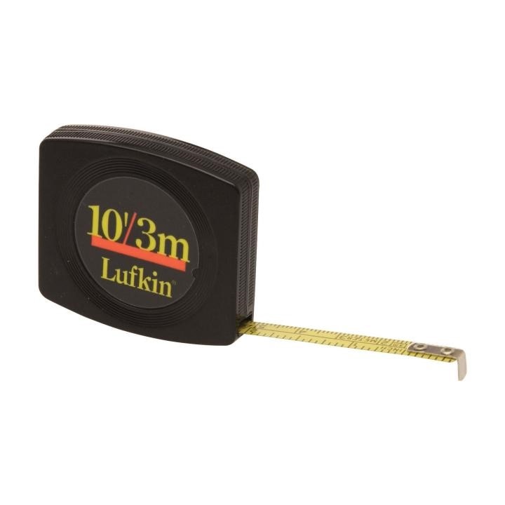 Y613ME Crescent Lufkin, Pee Wee Tape, Clearcoat, 10 ft, A14, 0.25 Inch, Pee Wee