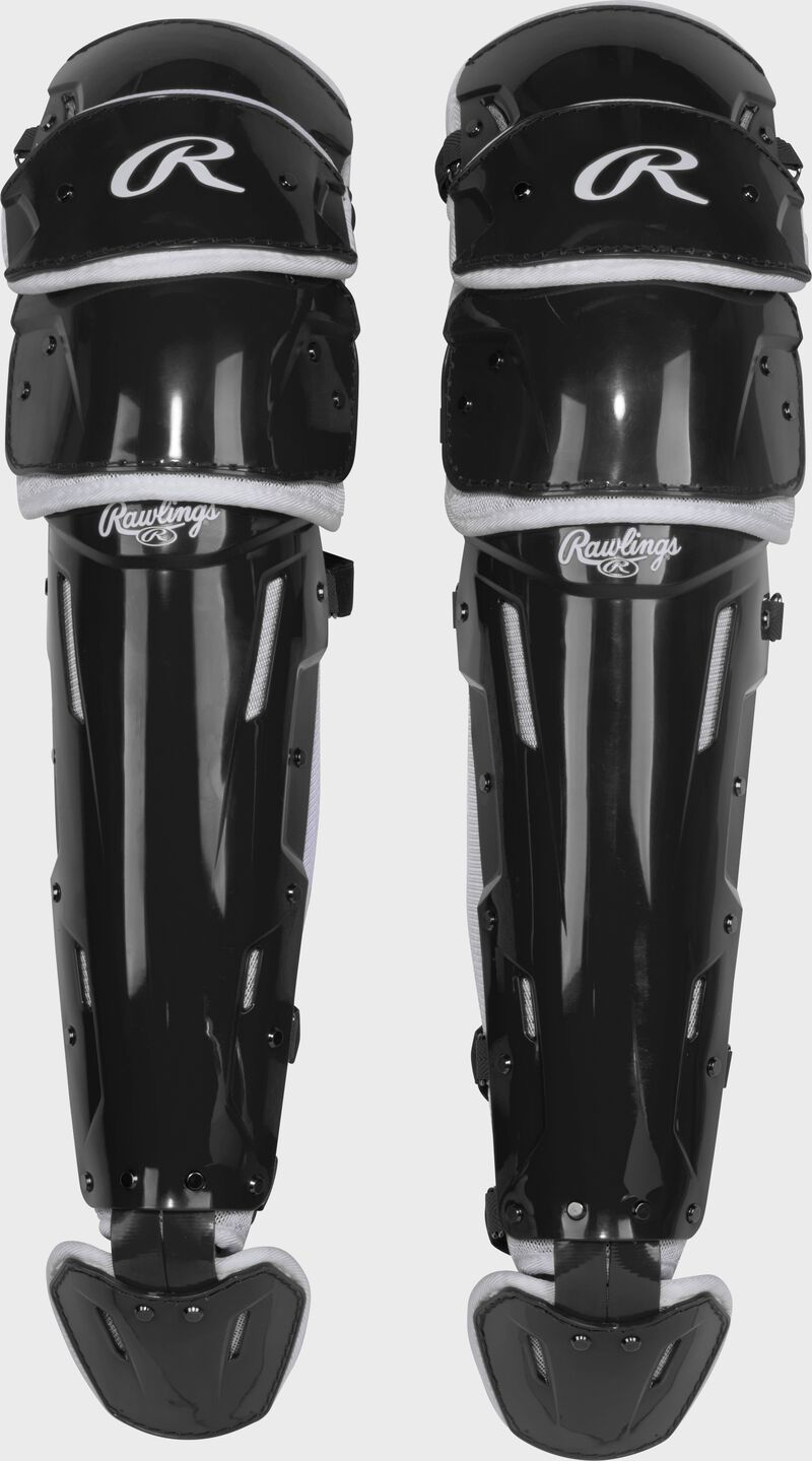 Rawlings Mach Pro Series Large Leg Guards - Black/White