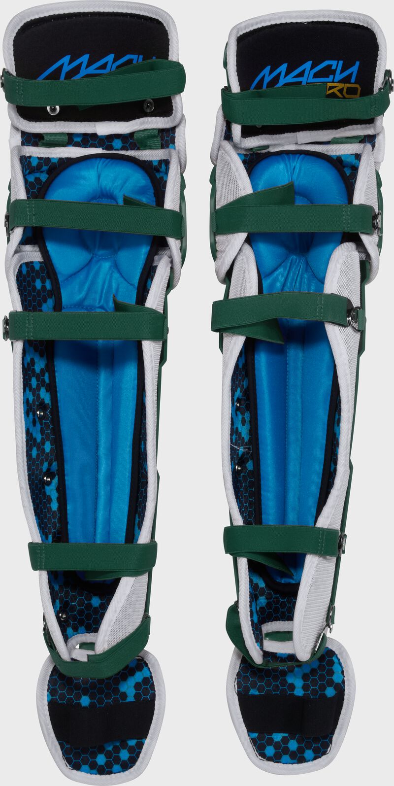 Rawlings Mach Pro Series Large Leg Guards - Dark Green/White