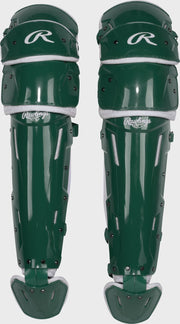 Rawlings Mach Pro Series Medium Leg Guards - Dark Green/White