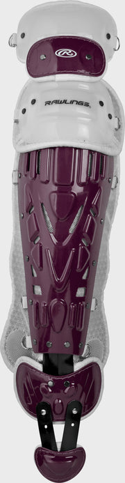 Rawlings Velo 2.0 Intermediate Catchers Leg Guards - Maroon/White