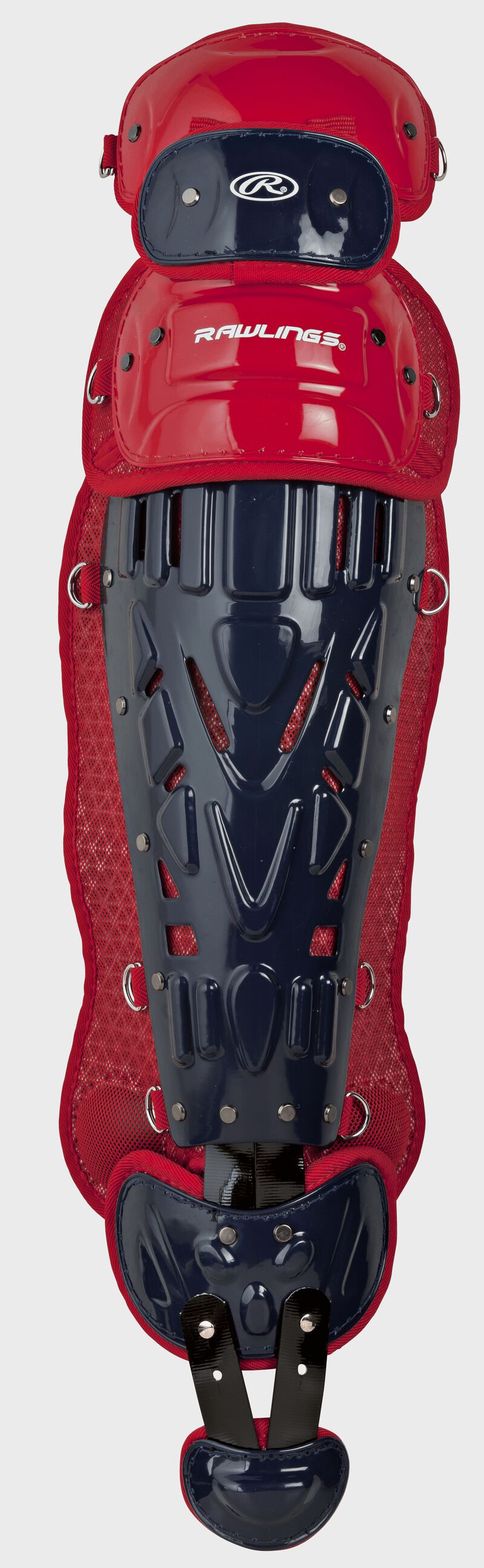 Rawlings Velo 2.0 Intermediate Catchers Leg Guards - Navy/Scarlet