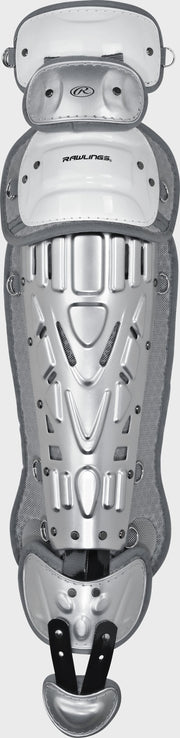 Rawlings Velo 2.0 Intermediate Catchers Leg Guards - White/Silver