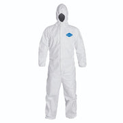 Disposable Coverall, 3X-Large Size, White, Serged Seams