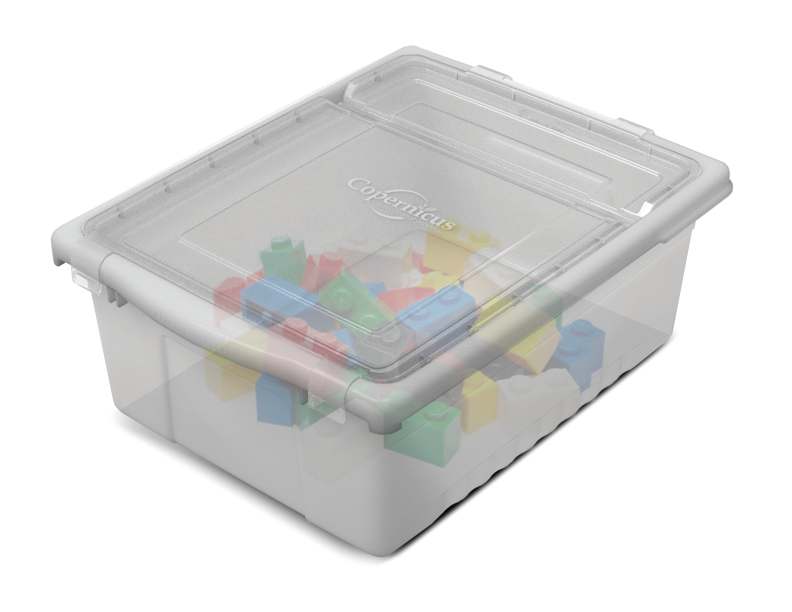 STEM Storage Cart with Clear Tubs and Lids