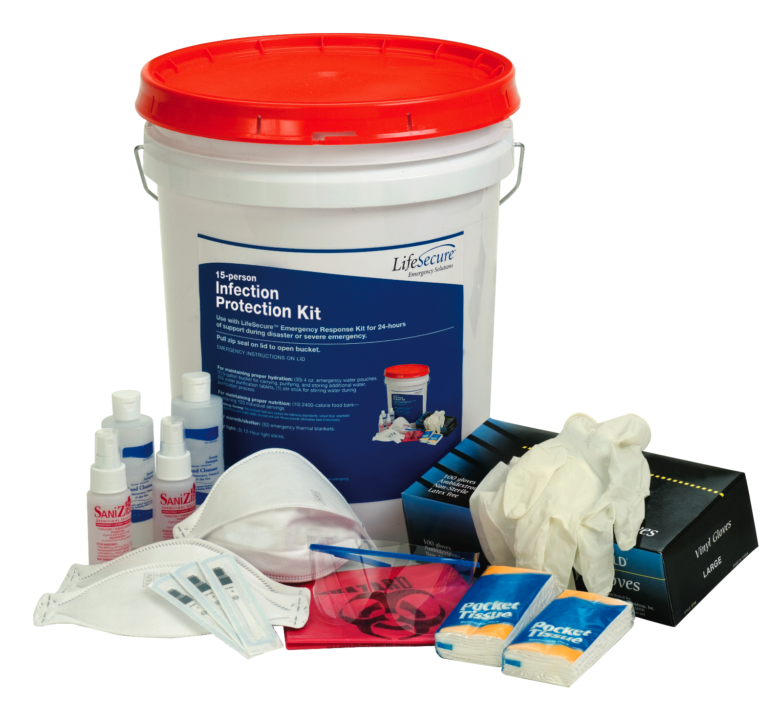 LifeSecure 15-Person 3-Day Pandemic Infection Protection Kit
