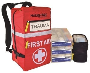 Reflex™ Hi-Visibility 50-Person Modular Trauma First Aid Backpack Kit