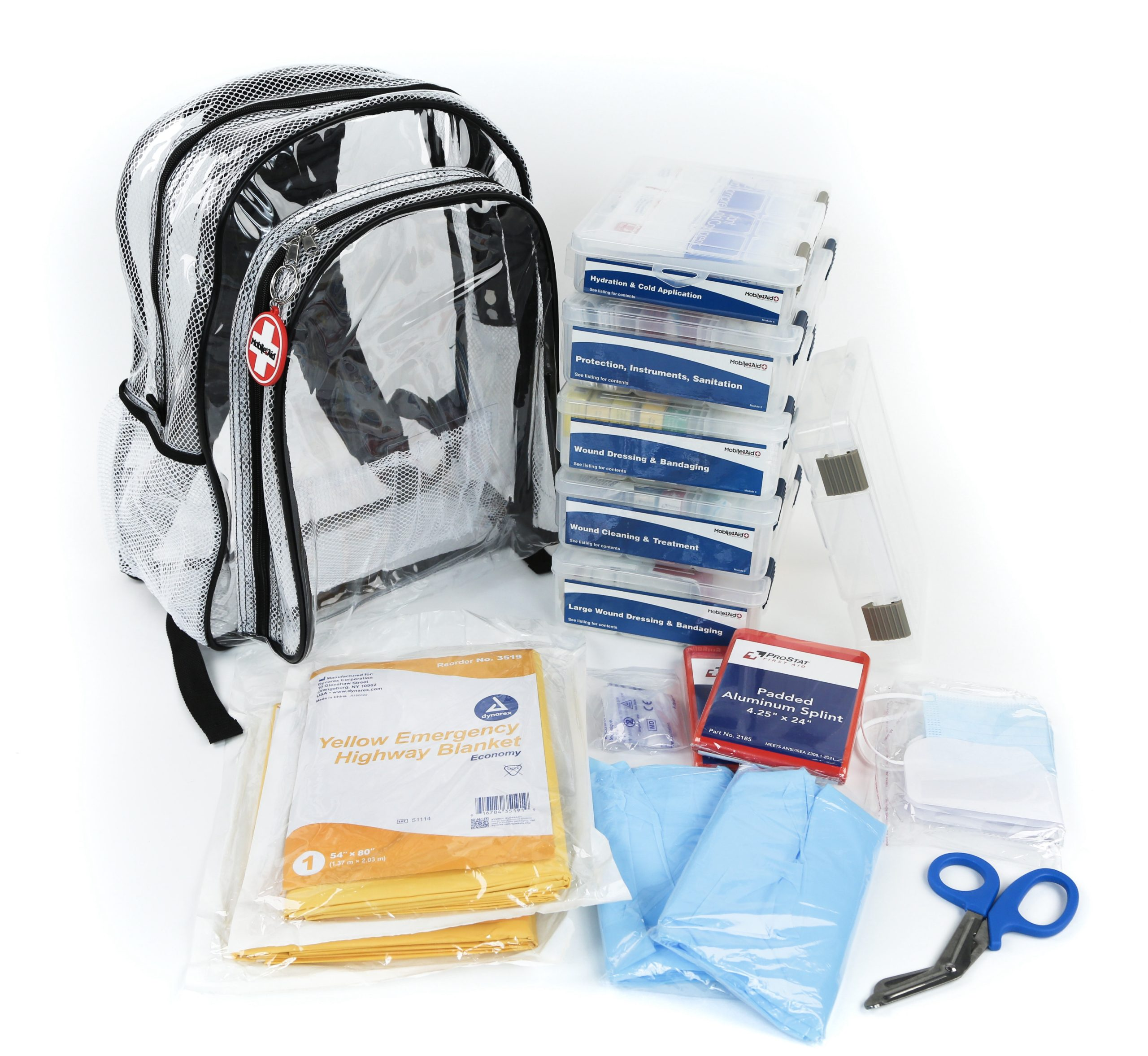 MobileAid® Clear-View™ Modular Sports First Aid Backpack Kit