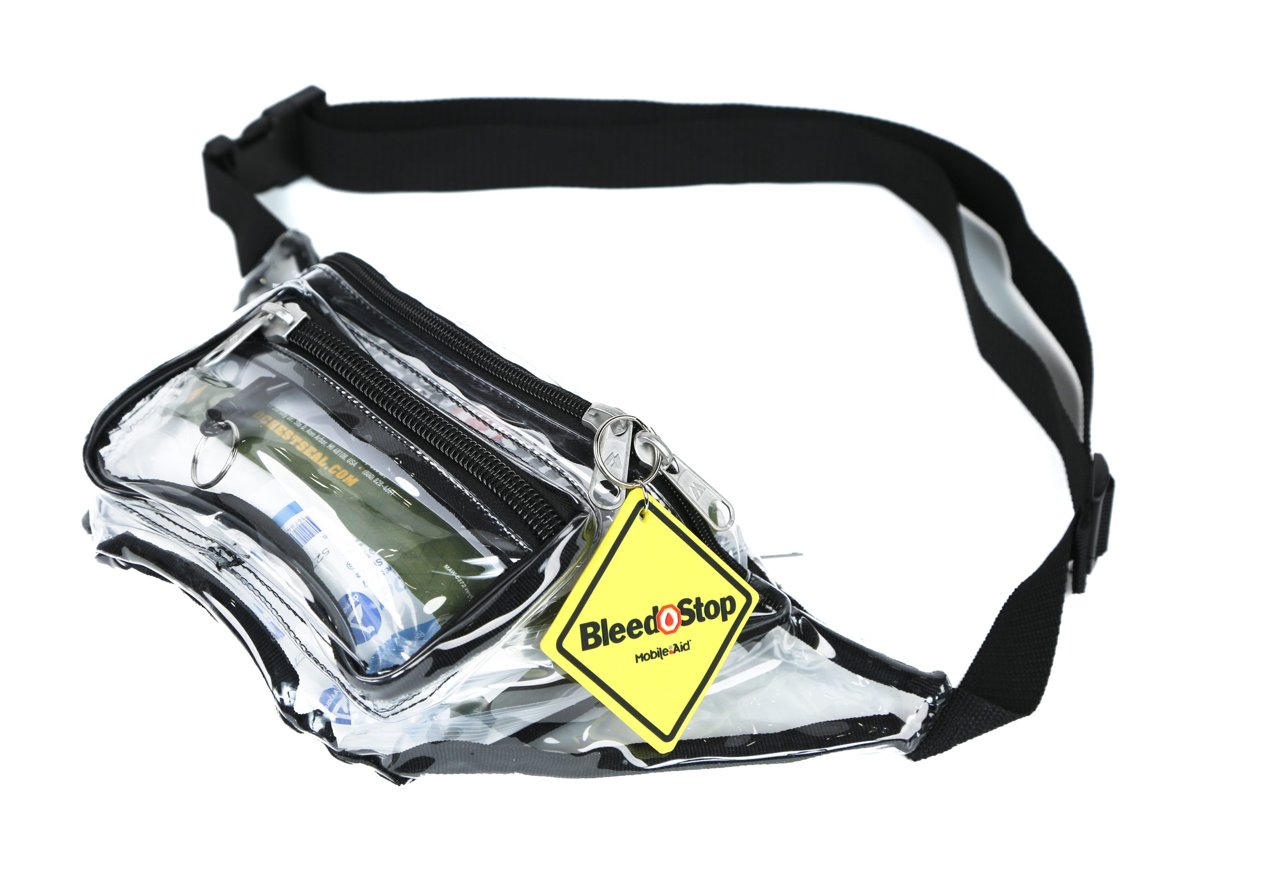 MobileAid® Clear-View™ BleedStop Belt Bag Kit with 2 Bleeding Control Essentials Packs