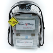 MobileAid® Clear-View™ BleedStop Mass-Casualty Backpack Kit with 12 Bleeding Control Essentials Packs