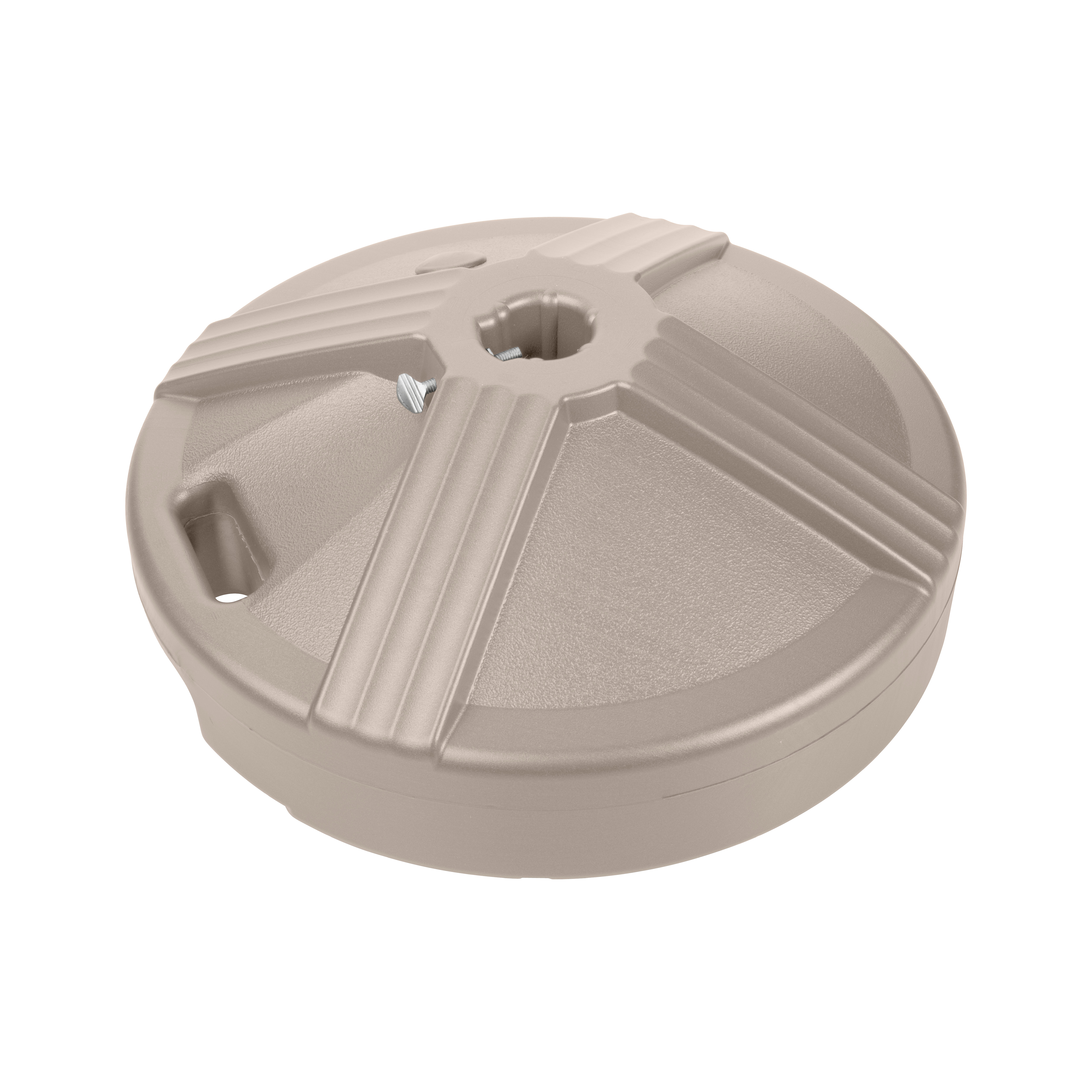 US Weight Patio Umbrella Base, Durable Outdoor Umbrella Base for Pairing with Patio Tables, Accommodates 1.0" - 1.5" Poles, Beige, 50 Lbs
