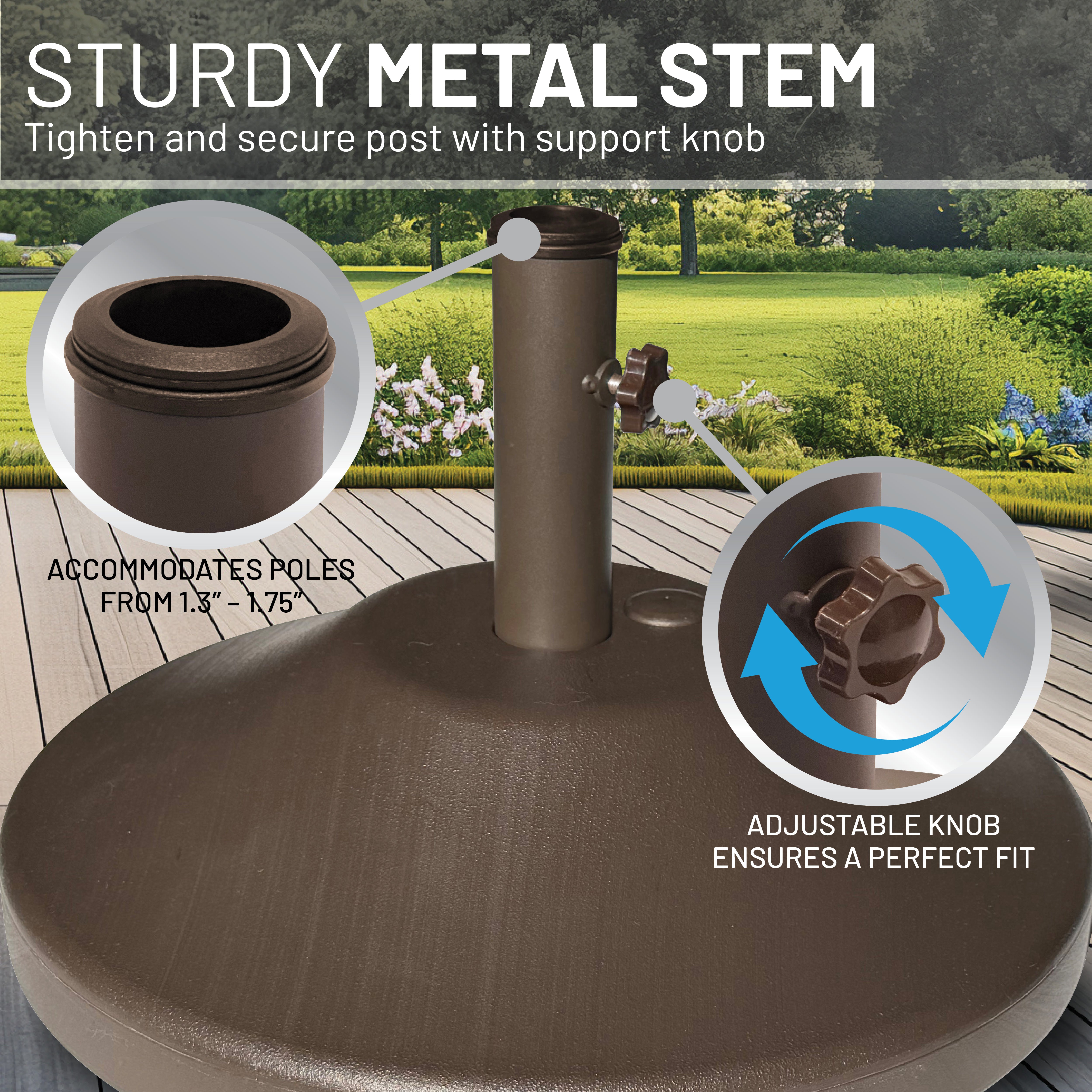30 lb. Fillable Umbrella Base for Patio Table (Bronze)