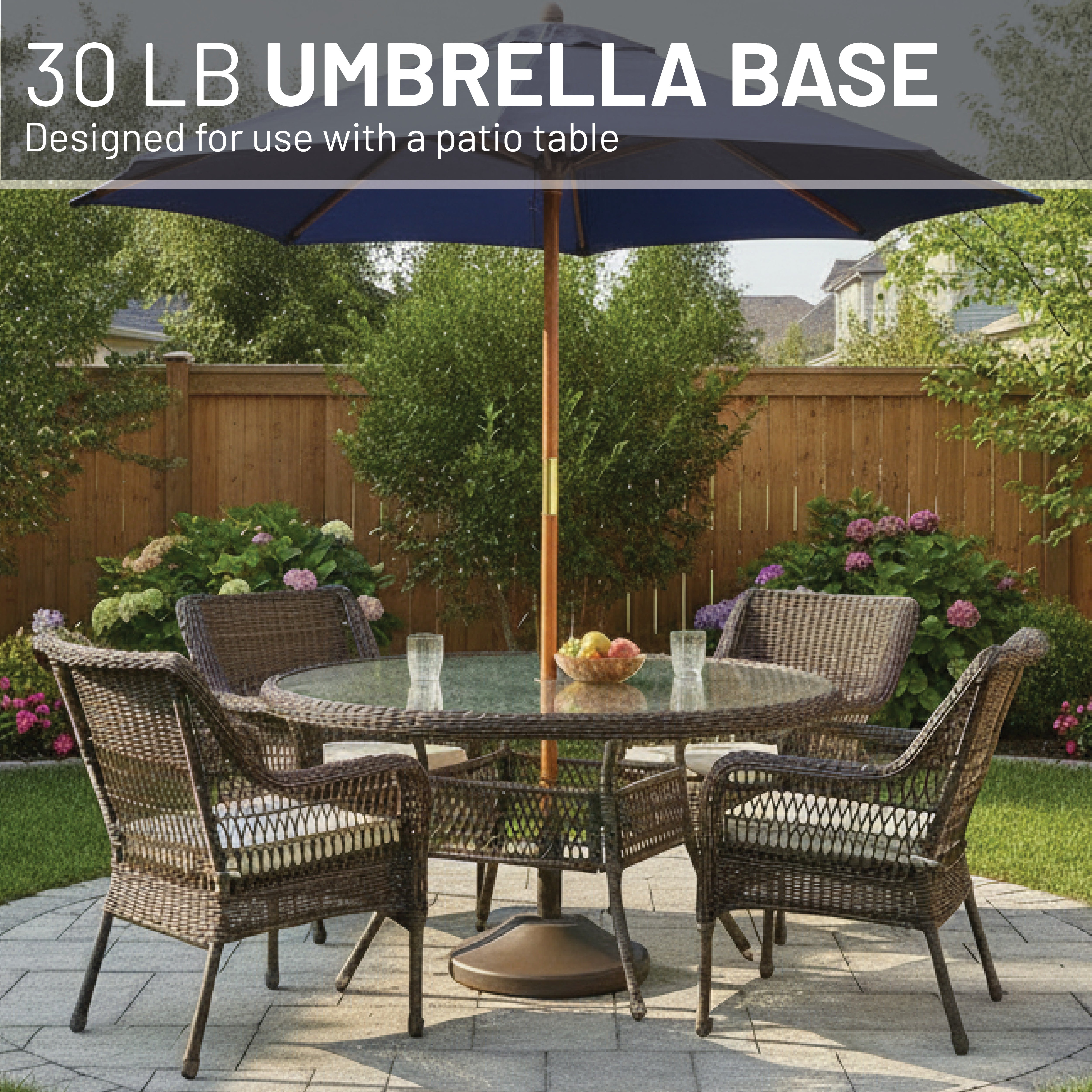 30 lb. Pre-Filled Umbrella Base for Patio Table (Bronze)