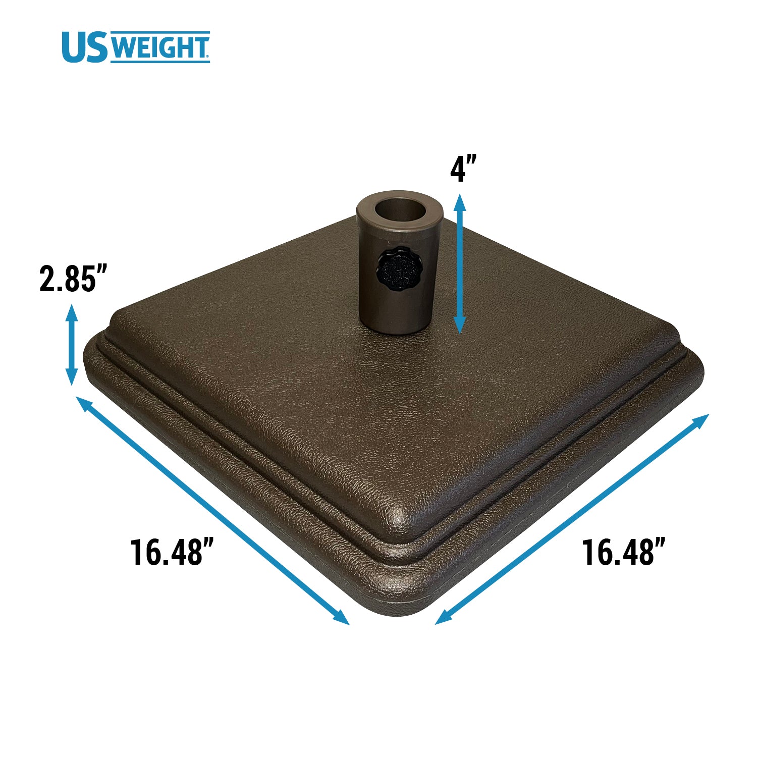 40 Pound Umbrella Base Designed to be Used with a Patio Table (Bronze)