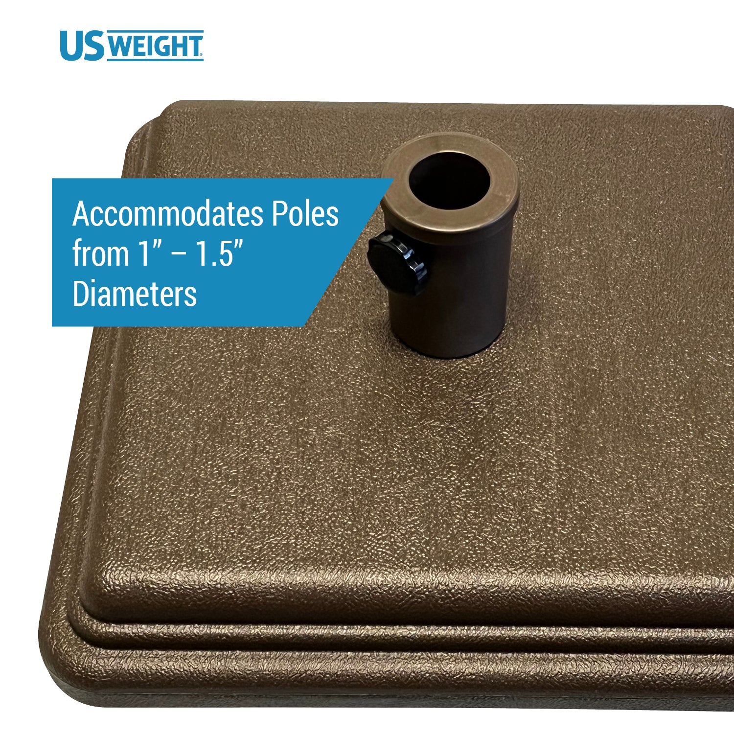 40 Pound Umbrella Base Designed to be Used with a Patio Table (Bronze)