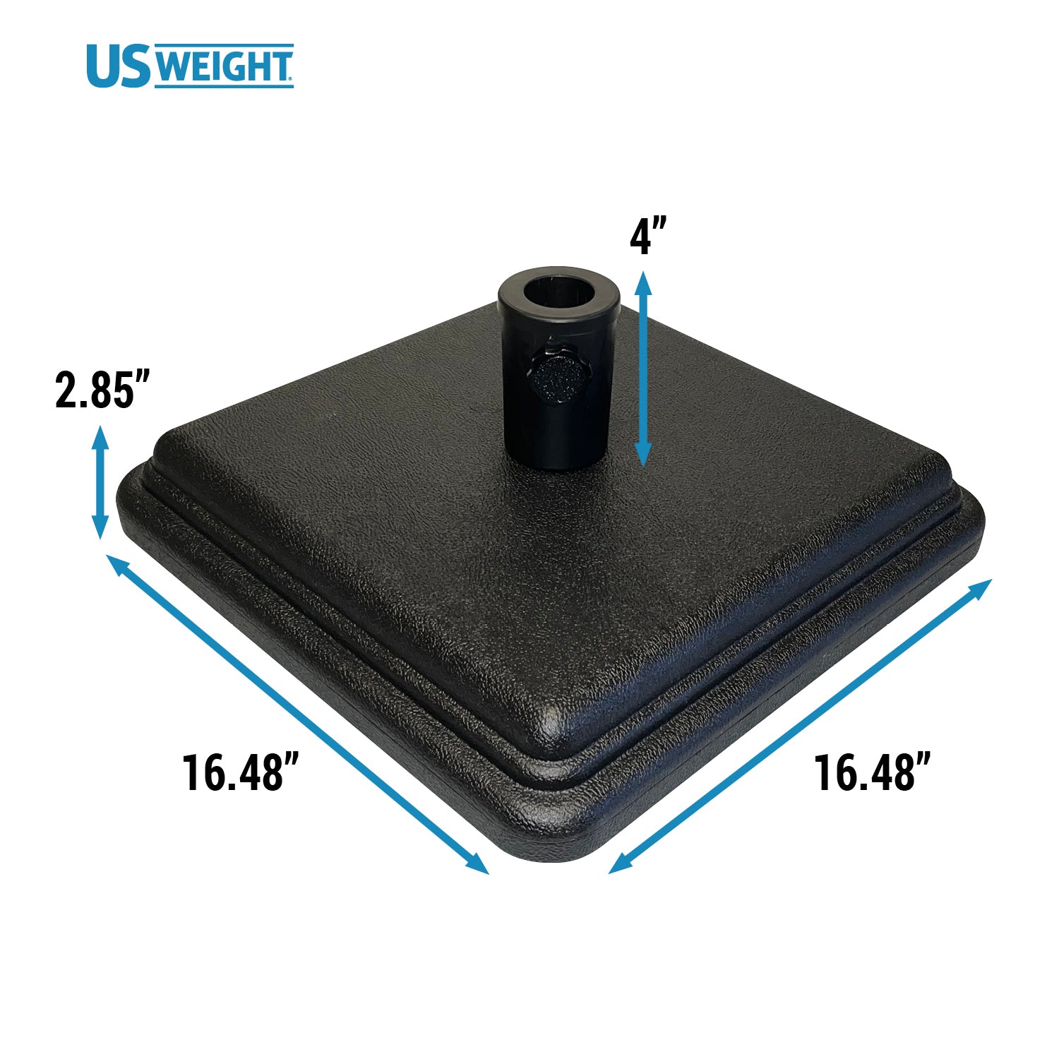 40 Pound Umbrella Base Designed to be Used with a Patio Table (Black)