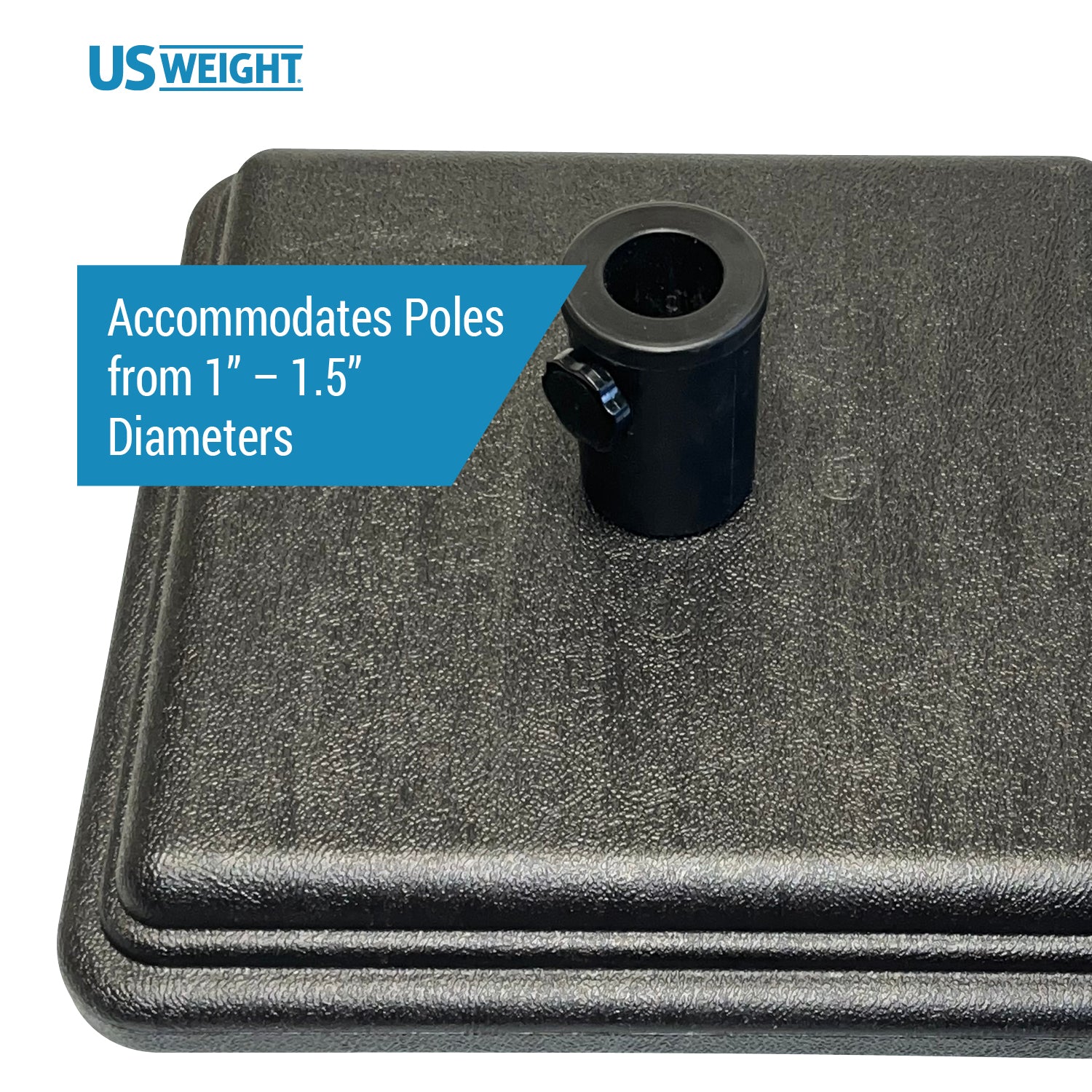 40 Pound Umbrella Base Designed to be Used with a Patio Table (Black)