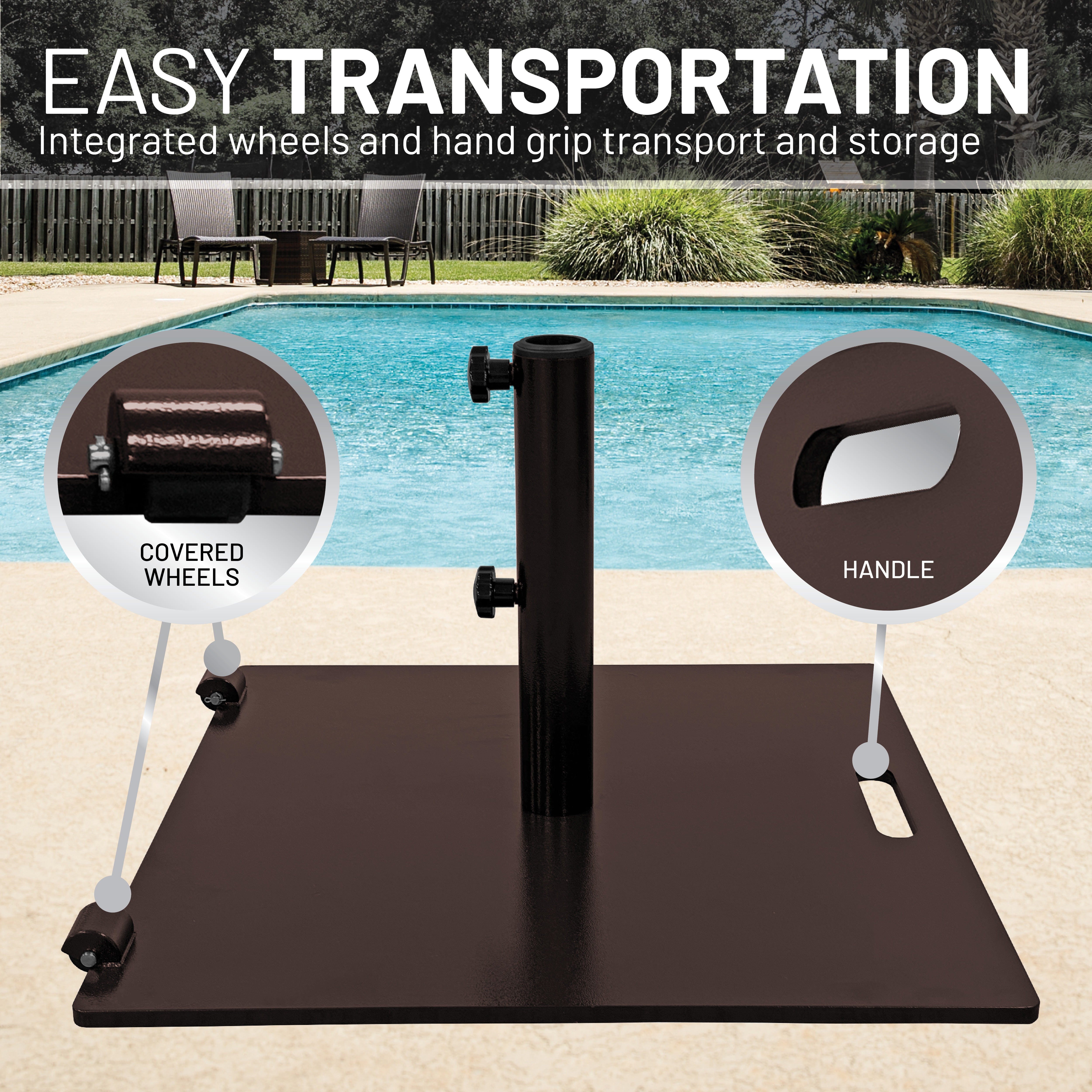 75 LB Flat Steel Umbrella Base