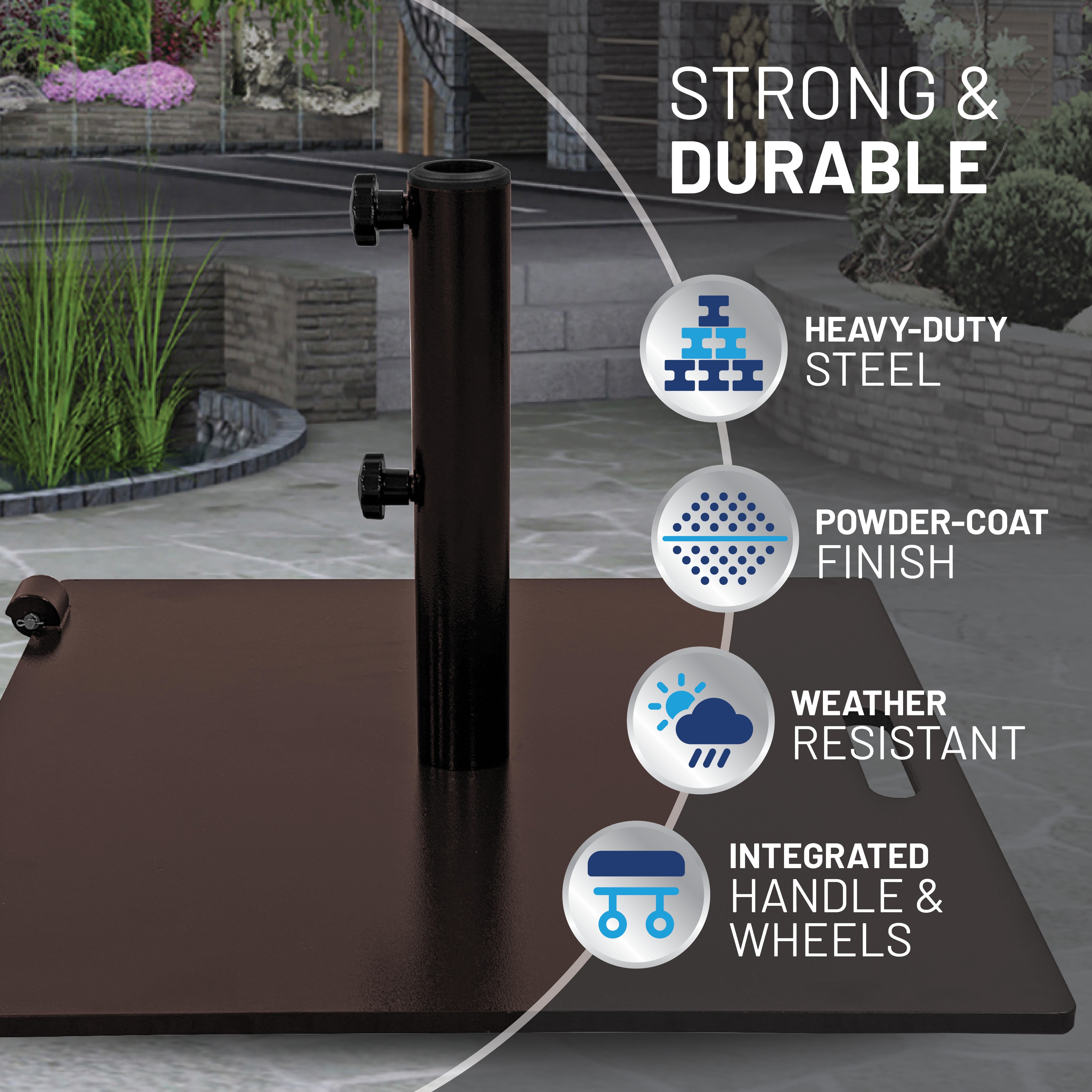 75 LB Flat Steel Umbrella Base