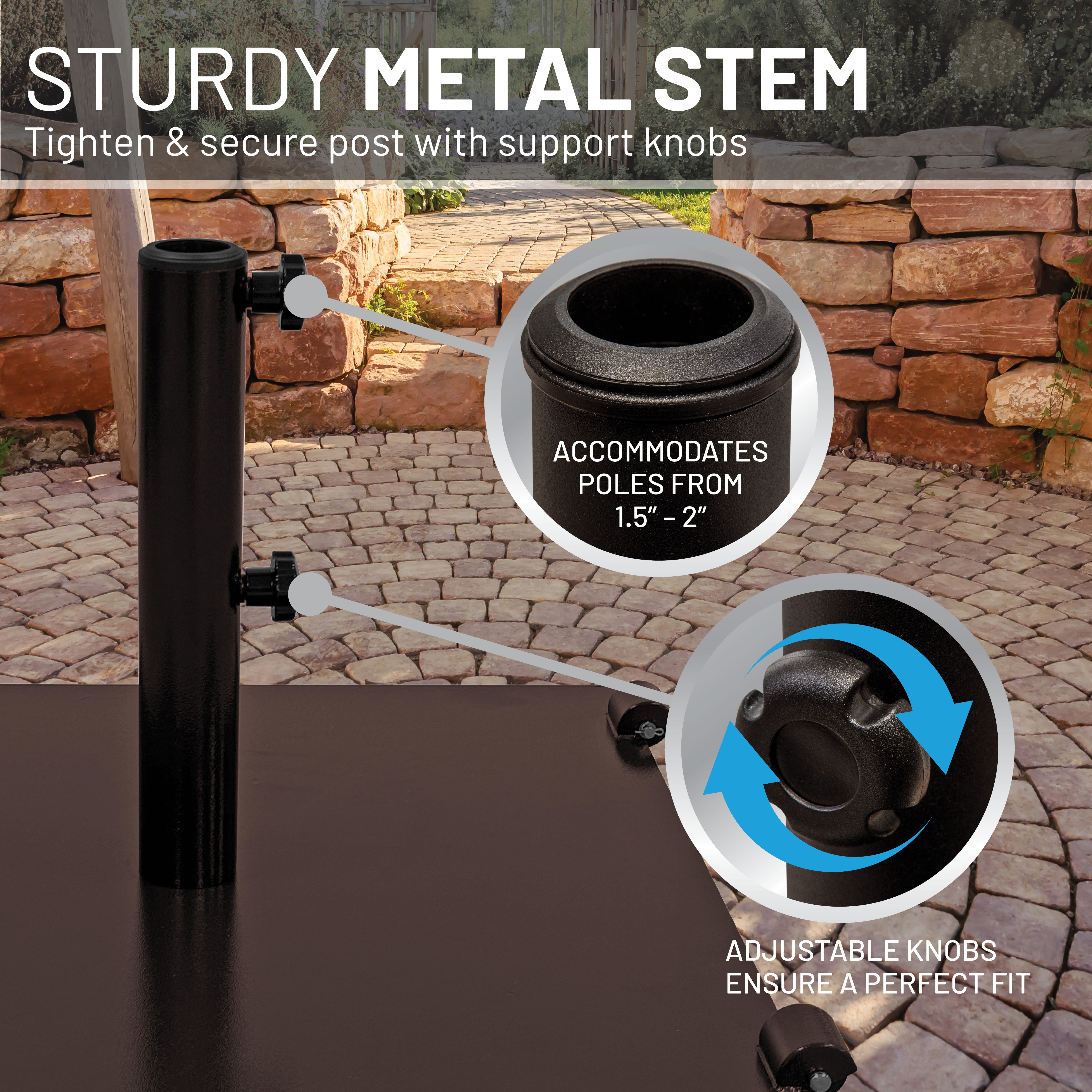 75 LB Flat Steel Umbrella Base