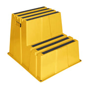 Yellow Safety Steps – Lightweight & Durable Anti-Slip Step Stools with High Visibility for Home, Office, and Industrial Use (2-Step)