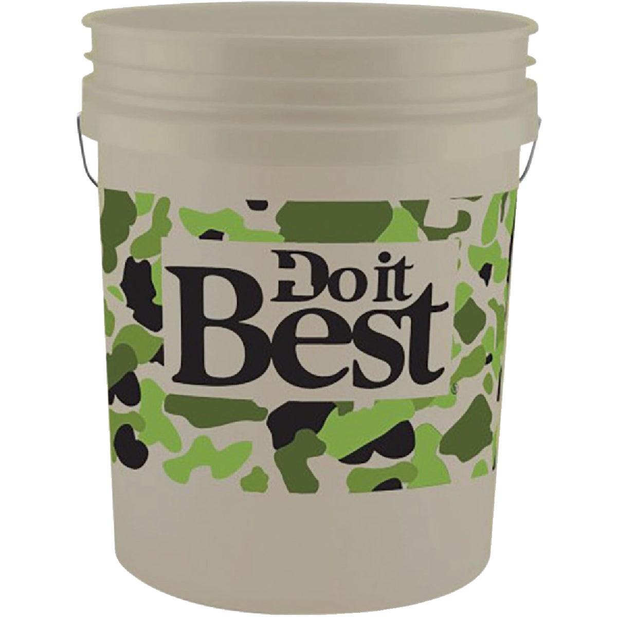 5 Gal. White Pail with Camo Logo