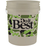 5 Gal. White Pail with Camo Logo