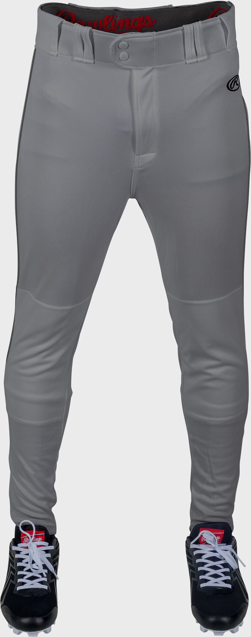 Rawlings Adult Launch Piped Pro Taper Fit Pant  - Medium - Blue Gray/Black